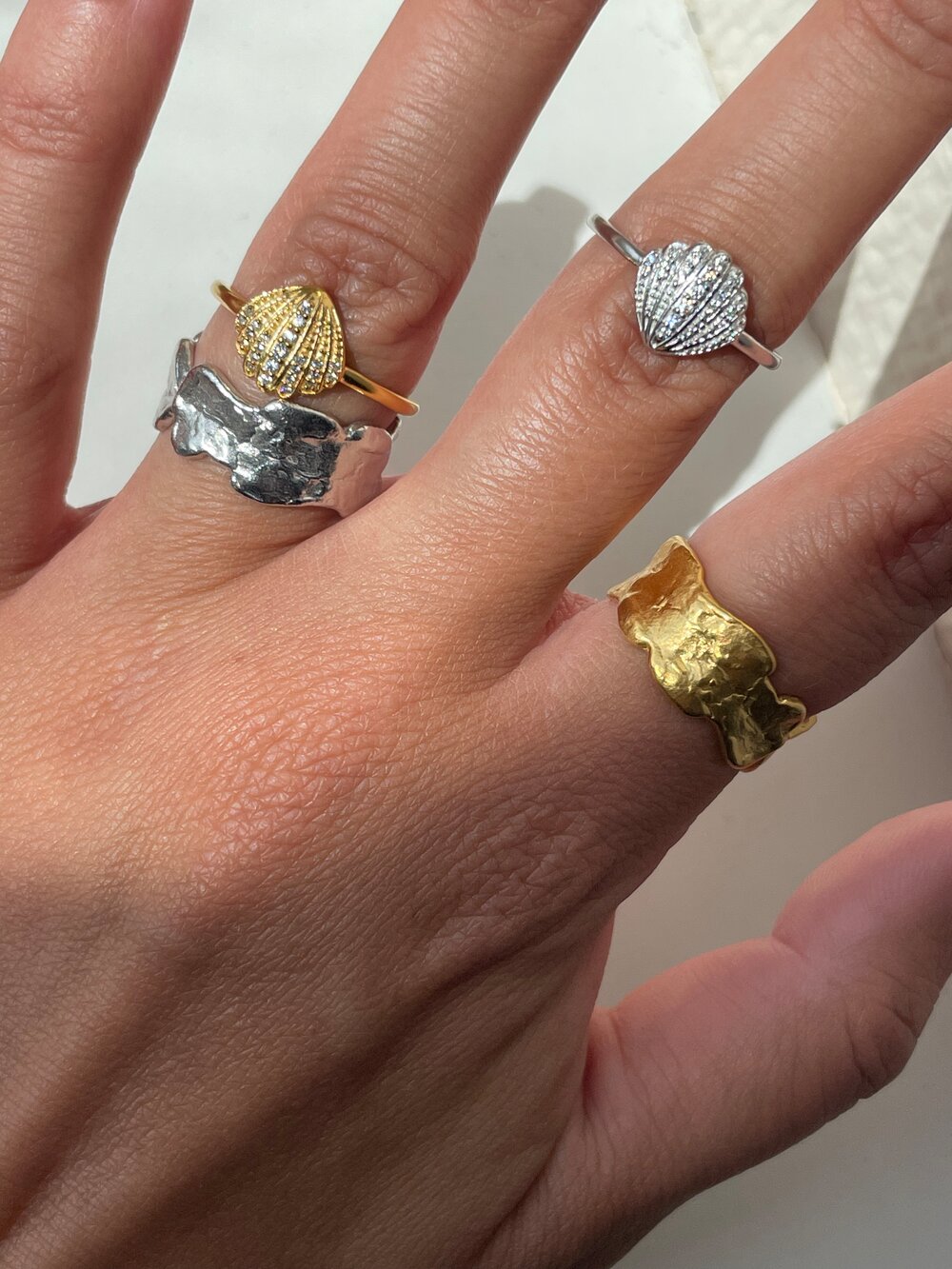 Vintage Shell ring - sølv
